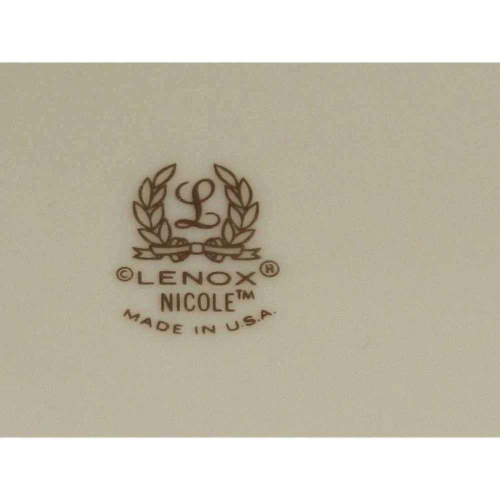 Lenox Nicole Gravy Boat w/ Attached Underplate liner pink‎ blue pastel flowers
